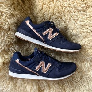 New balance 993 Navy and Rose Gold US8